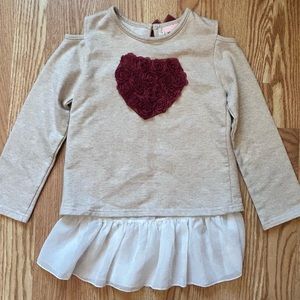 Little Lass Girls Beige Cold Shoulder Dress size 6X